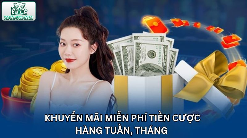 Khuyến Mãi Miễn Phí Tiền Cược - Cập Nhật Ưu Đãi Mới Tại K8CC 3 Khuyến mãi miễn phí tiền cược theo mỗi tuần/tháng